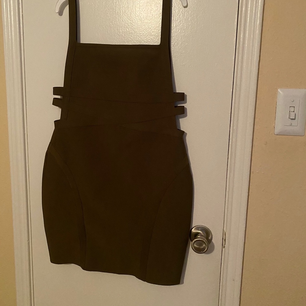 Spaghetti Strap Dress- Olive Green